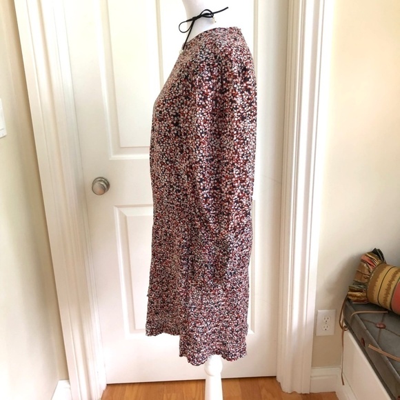 Rebecca Minkoff Dress Cotton Smocked Red Multi Floral (M) - Picture 3 of 13
